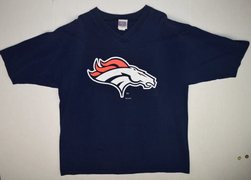 Camiseta gráfica vintage NFL John Elway anos 90 L/G Denver Broncos 1997 - Imagem 3 de 4