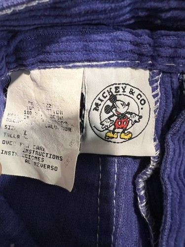 Vtg DISNEY Mickey & Co Kids Pants 4T PURPLE Corduroy 90s Retro Girls Embroidered - Picture 15 of 15
