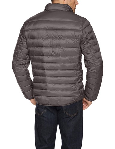 Men's Packable Lightweight Water-Resistant Puffer Jacket Grey, 3X-Large Big Tall - Picture 4 of 4