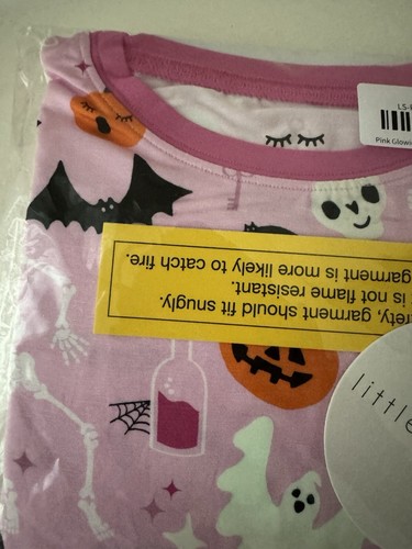 Little Sleepies Pink Halloween Ghouls New 3t pajama Set - Picture 4 of 5