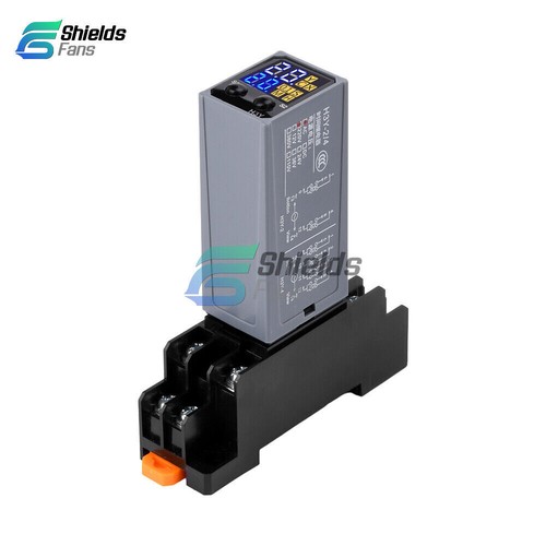 DC12/24V AC220V Adjustable Digital Time Relay Cycle Time Control Timer w/Base . - Picture 12 of 30