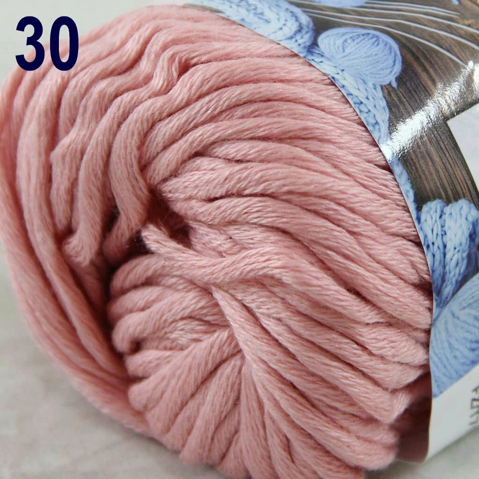 Sale New 8Skeinsx50gr Soft 100% Cotton Chunky Super Bulky Hand Knitting Yarn 30 - Image 2 of 4