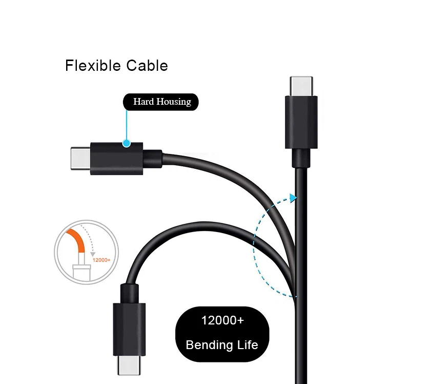 Fast Charging Type C USB Heavy Duty Universal Phone Charger Data Cable Lead 1M - Image 4 of 4