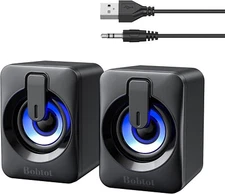 Computer Speaker USB Powered Portable Mini Bluetooth Subwoofer with RGB Lights