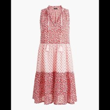 J Crew Sleeveless cover-up in mixed print