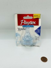 Vintage NOS 2001 Playtex Reusable VentAire 2 Silicone Nipples Stage 1 Slow Flow