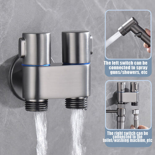 4PCS/Set Toilet Bidet Sprayer with Angle Valve Hose Bathroom Hygienic Shower Kit - Picture 11 of 25
