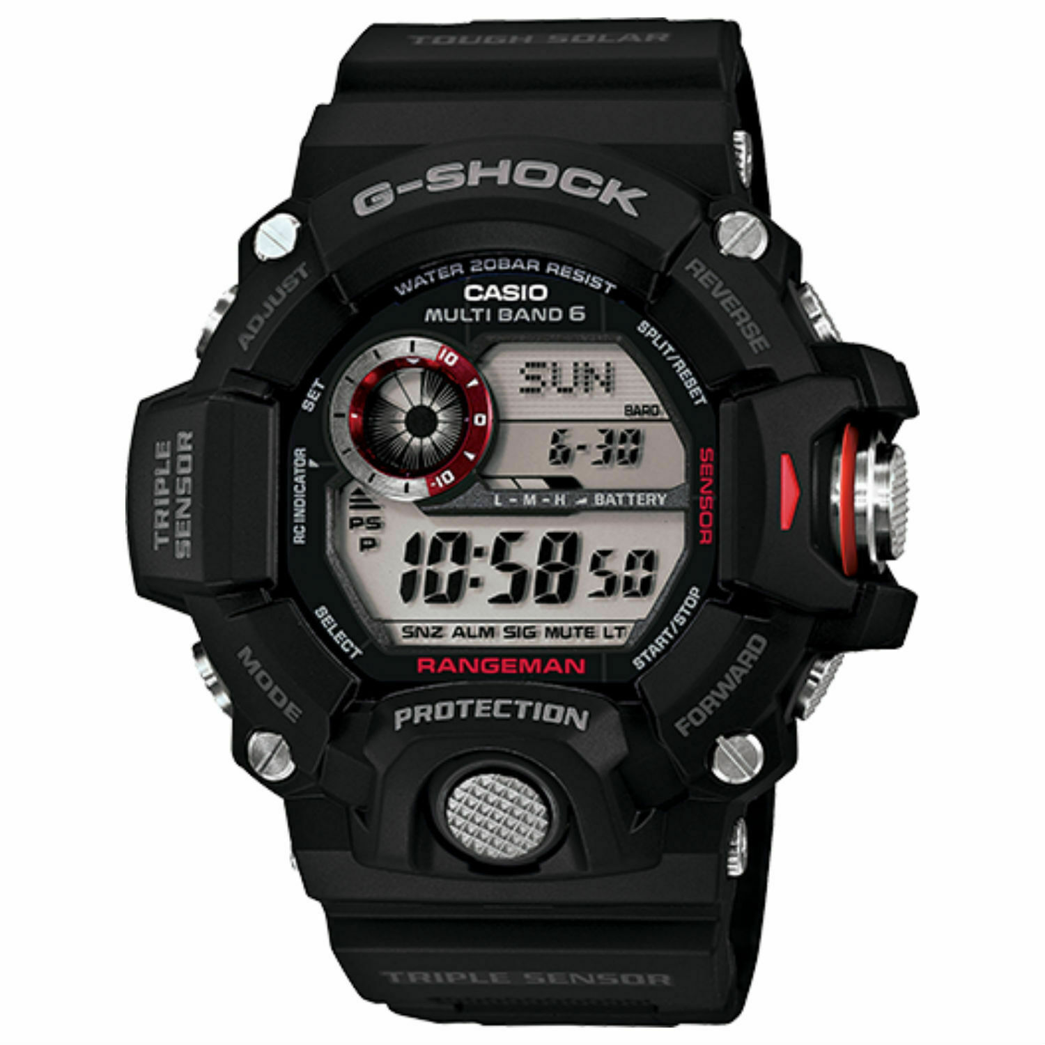 Casio Men's GW9400-1 Master of G Digital Display Quartz Black Watch