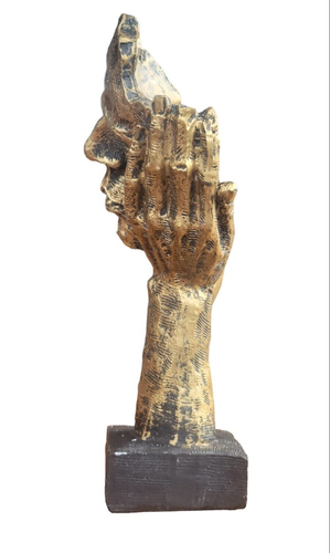 Estatua moderna rostros humanos color dorado para decoración del hogar 6,5 pulgadas - Imagen 3 de 14