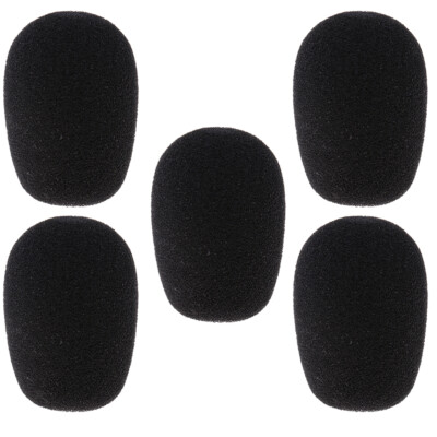 5pcs Black Microphone Headset Cover Windschutzscheibe Schaum Konferenz
