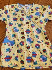Dickies Scrub Top Xs  Fish And Flamingos