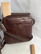 Hobo International Brown Crossbody Leather Purse 6 by 6 in.