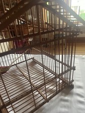 Vintage Handmade Bamboo Birdcage