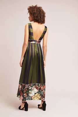 NEW $498.00 Anthropologie Carletta Maxi Dress By Mariagrazia 