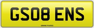 NUMBER PLATE GS08 ENS REGISTRATION BEN BENJAMIN BENS SO BEN CAR REG ALL FEES INC