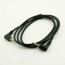 3FT Gold 3.5mm 4 Poles Stereo Right Angle Male to Male TRRS Audio Adapter Cable