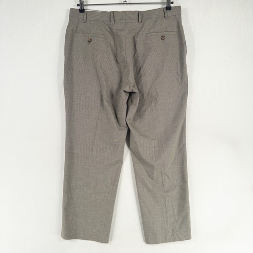 Ralph Ralph Lauren Pants Slacks Mens 36 x 29 Gray Houndstooth Flat Front - Picture 3 of 9