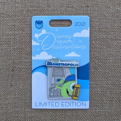 Mike Visit Monstropolis Pin 2021 Disney Dream Destinations Monsters Inc LE 2500