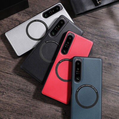 For Sony Xperia 5V 10VI 1V 10VII 1VII Magnetic Mag Safe PU Leather Cover Case