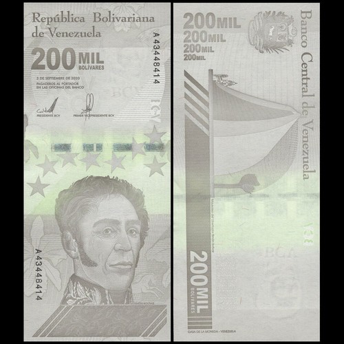 Venezuela 200.000 Bolivar Sovrano, 2020 UNC X 10 PZ - Foto 2 di 2