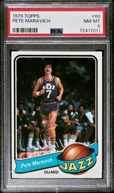 1979 Topps #60 Pete Maravich - Utah Jazz - PSA 8 - NM-MT - 72417011 🔥🏀🔥