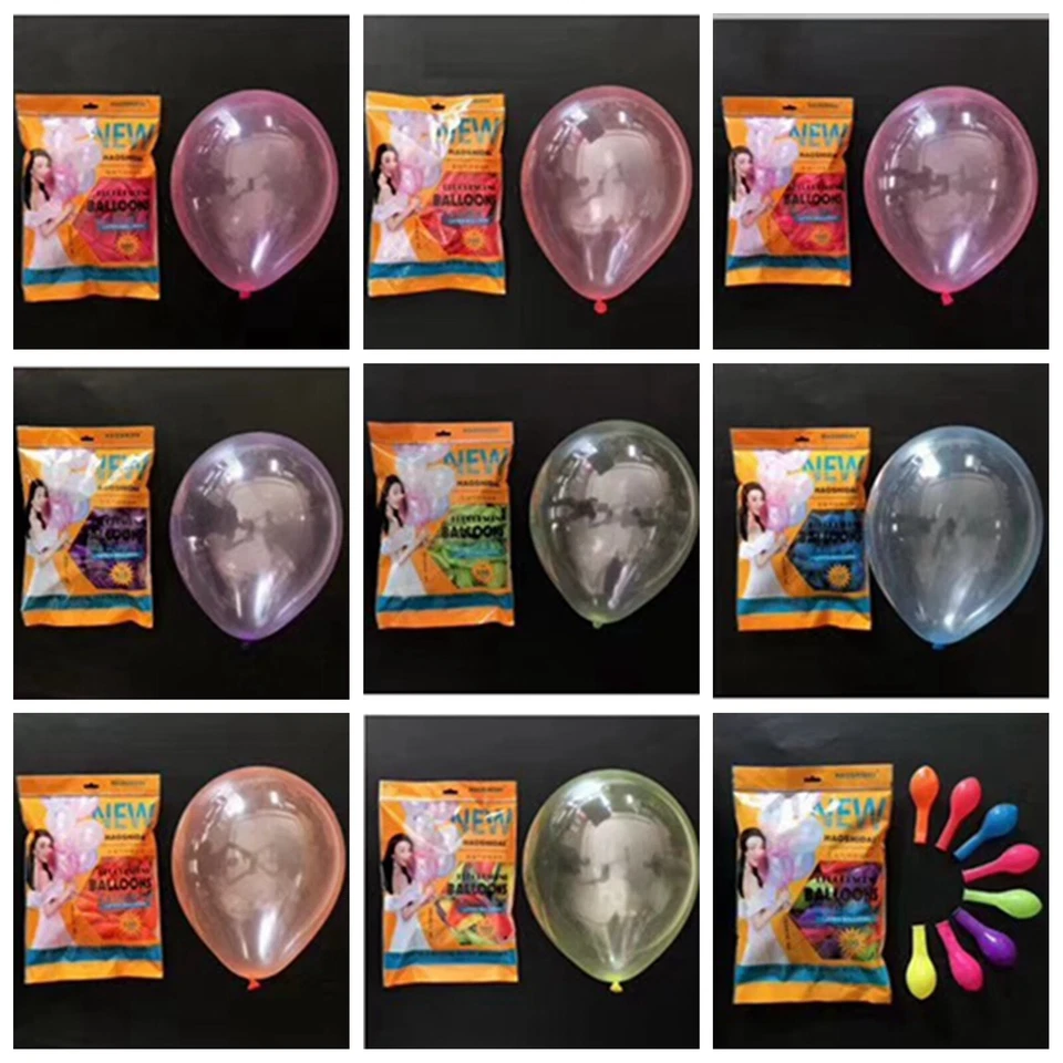 50pcs 10" 2.3gram Mixed Neon Color Bubble Latex Balloons Celebration Party Wed — 第 2/4 张图片