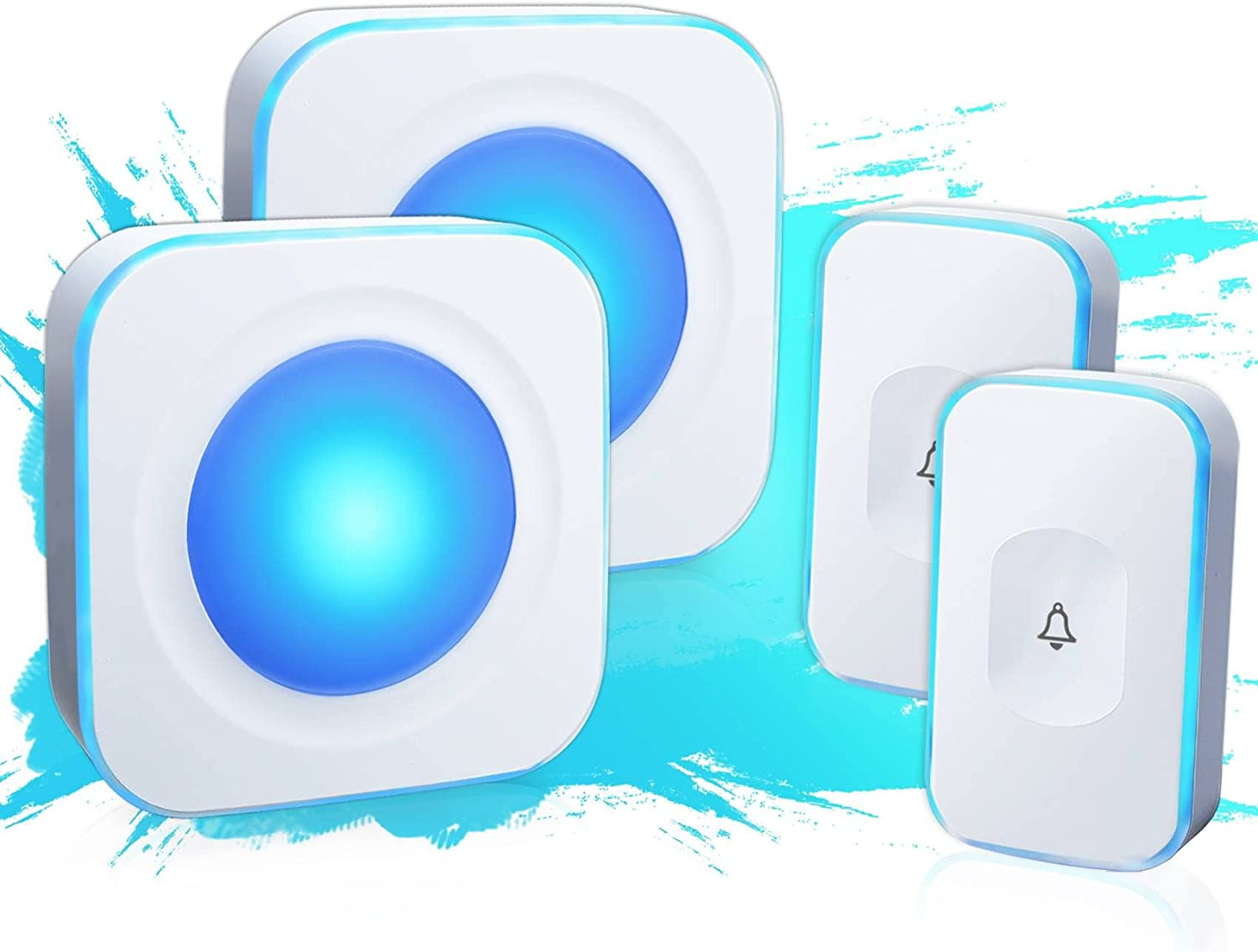 Wireless Doorbells for Home Hearing Impaired Doorbell 2 Buttons & 2