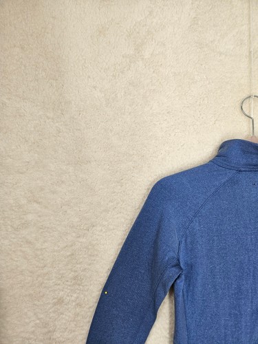 Abercrombie Fitch Women Sweatshirt Medium Blue Poly B Long Sleeve Crop Slim Fit - Picture 11 of 19