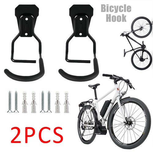 2/4 PACK Bike Wall Mount Rack Vertical Bicycle Hanger Hook Storage Indoor Garage - Picture 11 of 16