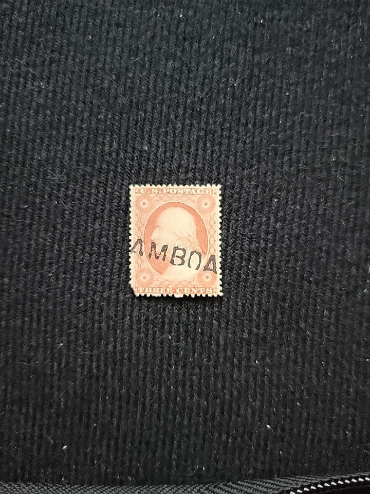 1857-61 US 3c Washington Type 4 Stamp Used VF/EF, SC#26A (CV $150) - Image 2 of 3