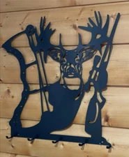 PERSONALIZED Deer Hunting Bow Holder Cross Bow Hanger Mancave Home Decor Gift