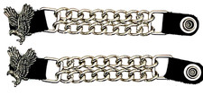 2 EAGLE DOUBLE CHAIN MOTORCYCLE VEST EXTENDERS USA MADE