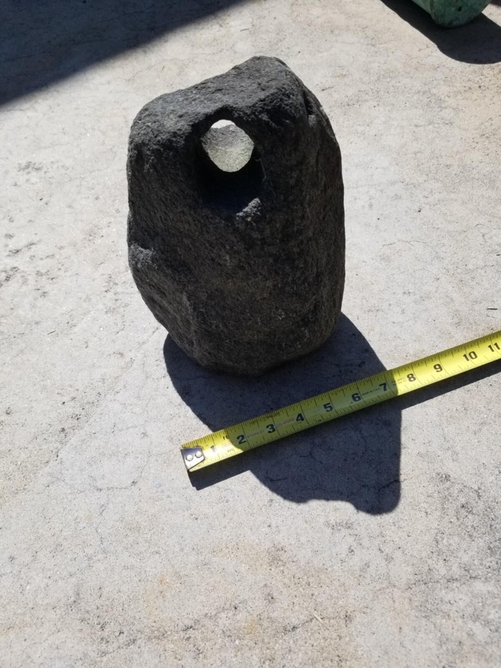 BIG HEAVY WEIRD NATURAL ROCK. LOOK! 9'' X 6'' HOLE IN ROCK | eBay