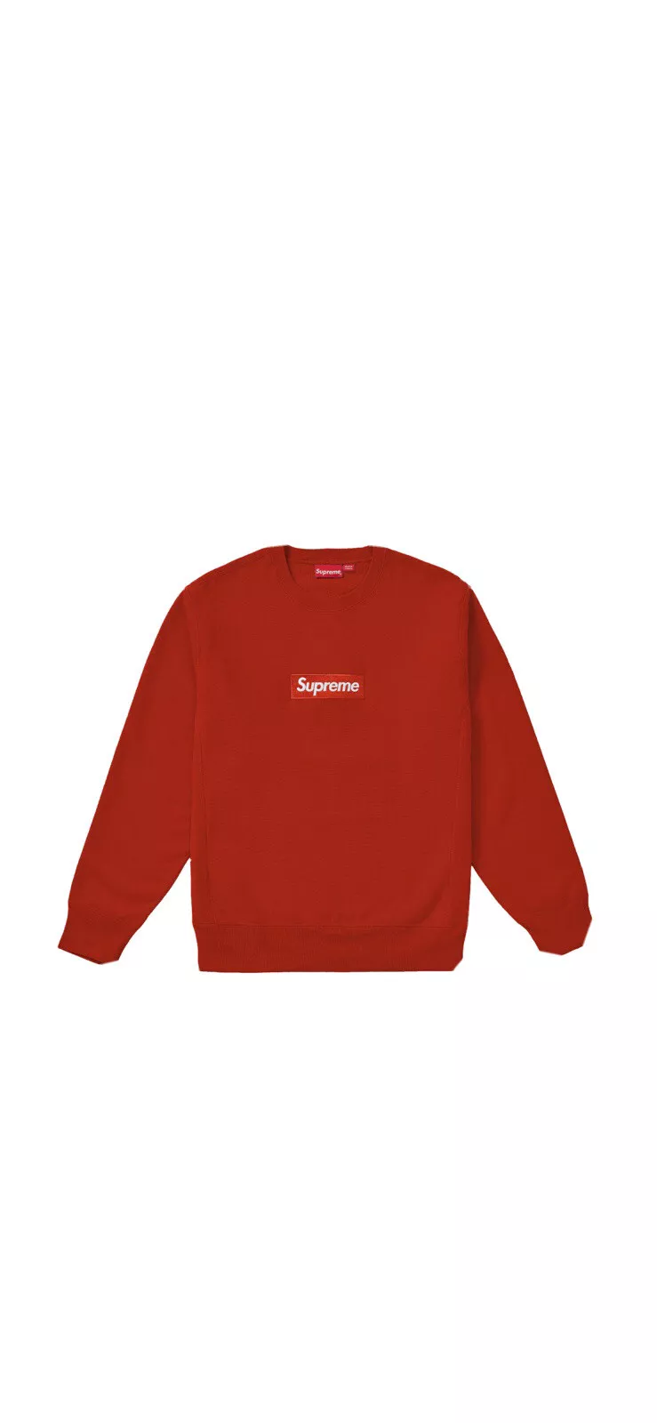 Supreme Box logo Crewneck FW18 rouge rouille XL 100 % authentique