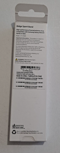 Samsung Ridge 20 mm M/L cinturino sportivo grigio per Galaxy Watch SERIE 4,5,6 - Foto 2 di 2