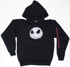 Vintage 1990s Nightmare Before Christmas Jack Skellington Black Hoodie XS/SMLL