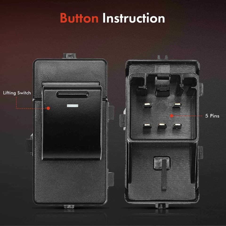 Interruptor de ventana trasero o delantero derecho o derecho para Ford Taurus X Freestyle Quinientos Foto 4 de 4