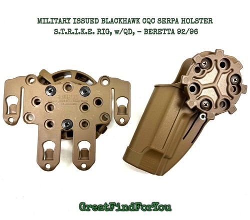 MILITARY ISSUED BLACKHAWK CQC SERPA HOLSTER S.T.R.I.K.E. RIG, w/QD, - BERETTA 92 - Picture 7 of 10