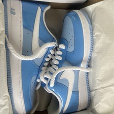 Nike Air Force 1 Blue White Low Top Sneakers ...