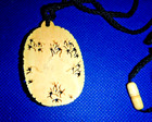 Carved Bovine Bone Floral Pendant with Threaded connector Early 20th Century — photo 3