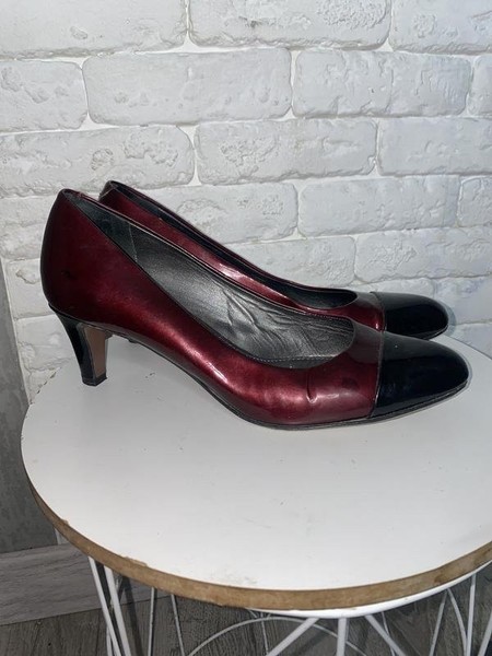 Women Navyboot Heels Black Leather 38.5
