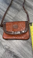 Mc Vintage Shoulder Handbag Brown Leather Women's