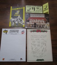 1988 Johnstown Chiefs Hockey Album & More-Steve Carlson from  SLAPSHOT