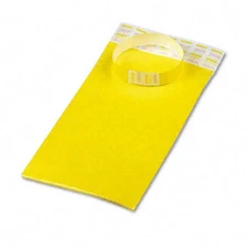 Advantus 75444 Crowd Management Wristbands Sequentially Numbered Yellow 100 p...