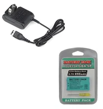 NEW Adapter AC Charger Wall Charger + 850 mAh Battery Game Boy Advance SP GBA SP