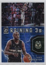 2021-22 Panini Donruss Optic Raining 3s Blue Pulsar Prizm Khris Middleton #3 gp1