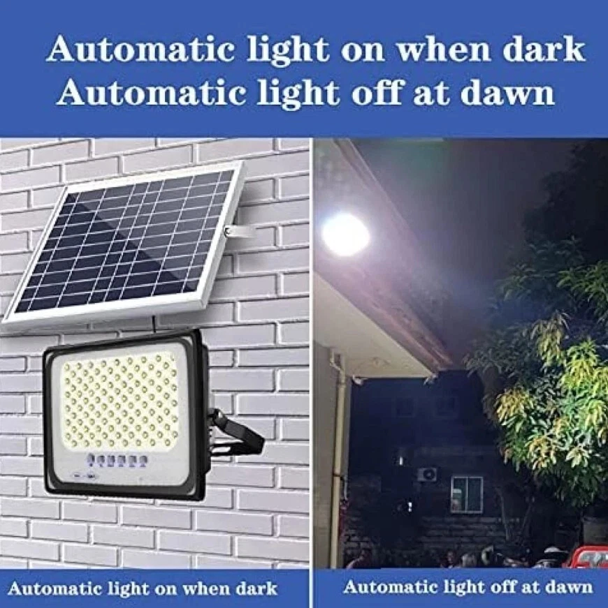 faro solare da 2000WATT LED con pannello faretto crepuscolare e telecomando - Immagine 4 di 4