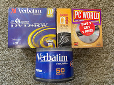 Kodak CD-R Ultima 74 Min 650MB Blank CD's + Verbatim CD-R, DVD-RW Job Lot