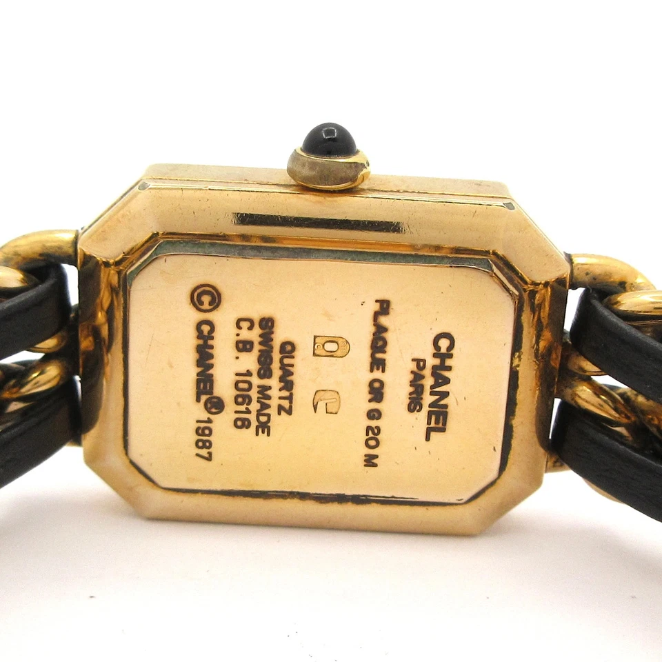 正品香奈儿 Premiere H0001 黑色金色女士腕表 — 第 3/4 张图片