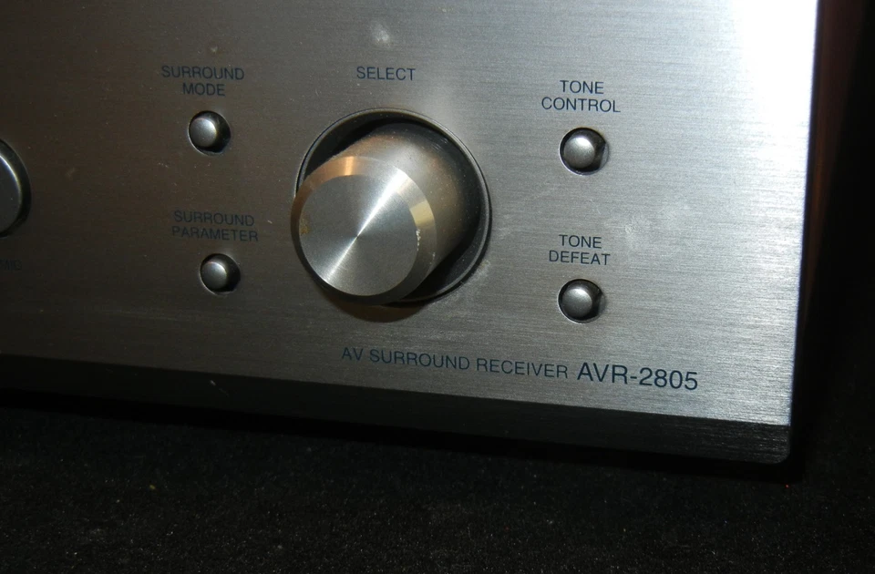 Denon AVR 2805 7.1 Surround Sound Home Theater Receiver Silver w Power Cord - Image 2 of 4